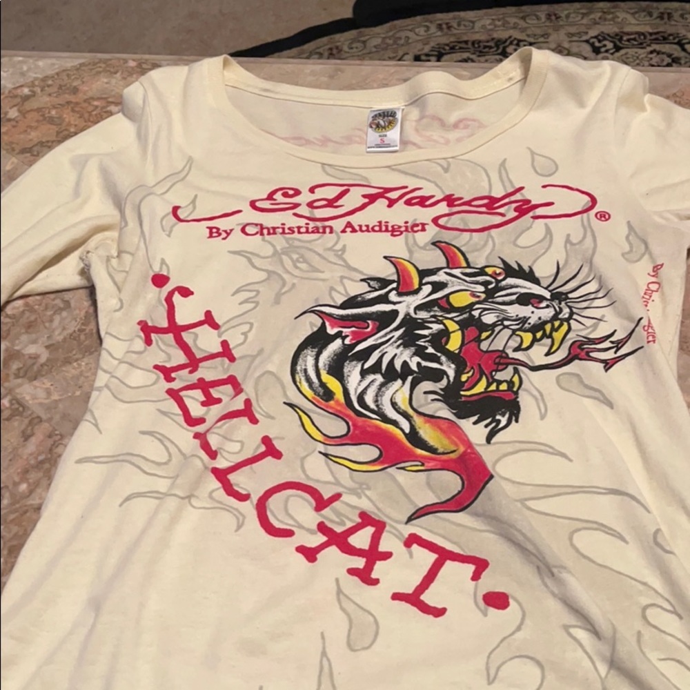Ed hardy long sleeve ladies top